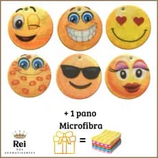 Kit com 5 Aromatizantes cheirinho para carro - Linha Emojis