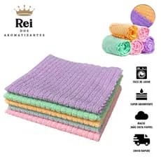 Kit 10 Panos Microfibra  28x28cm - Limpeza Multiuso