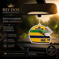 Kit com 3/5 Aromatizante Veicular - Cheirinho para Carro - Modelo Capacete Senna