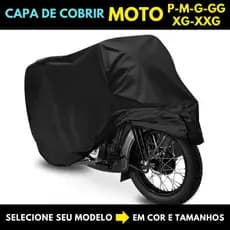 Capa Para Cobrir Moto Couro Impermeável Protege Sol Chuva Granizo Riscos P ao XGG