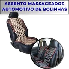 Capa Assento Encosto Massageadora Automóvel Bolinhas Madeira Banco Todos Os Carros