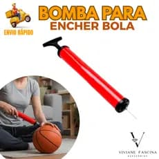 Bomba de Encher Bolas Infláveis Manual Portátil para Futebol Piscina Praia e Brinquedos