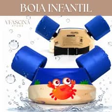 Boia infantil colete ajustável 1 a 7 anos estampa caranguejo até 25 kg praia piscina