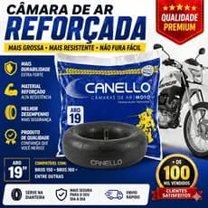 Câmara de Ar Dianteira 90/90-19 REFORÇADA Moto Honda Bros 125/150/160 e Similares | CMA 19 | CANELLO – 1 Unidade
