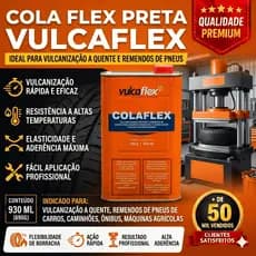 Cola Flex Preta 930ml(690g) Ideal P/ Vulcanização a Quente de Pneus | VulcaFlex