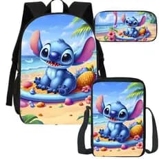 Itens Escolares Stitchi Infantil Mochila Estojo Lancheira
