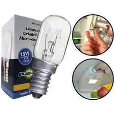 LAMPADA GELADEIRA  E FOGÂO CLARA 15W 127 ou 220v Bivolt SOQUETE E14