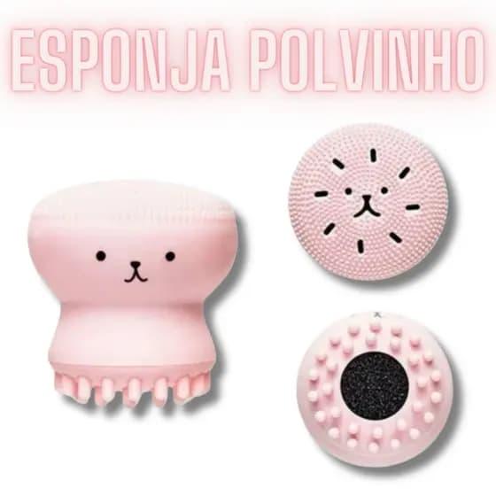 Esponja Polvinho para Limpeza Facial