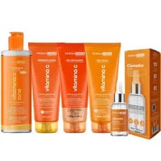 Kit Completo Skincare Limpeza De Pele Clareador Vitamina C Dermachem - 5 Itens