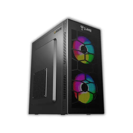 Gabinete Gamer Kaesar Mesh Tela Frontal Mid Tower Clanm Sem ou Com 2 ou 3 Fan ARGB + Controladora