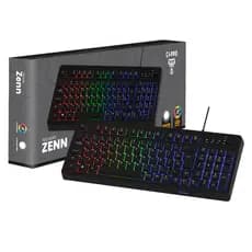 Teclado Gamer Membrana Zenn 85% ABNT-2 led RGB Clanm
