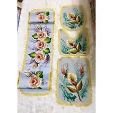 jogo de cozinha + jogo de banheiro emborrachado pintado cozinha e banheiro