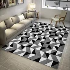 Tapete em Tecido Jacquard com Antiderrapante Látex 2,00 m x 1,50 m - Geometrico
