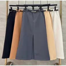 SAIA MÍDI ALFAIATARIA MODA EVANGÉLICA FEMININA MODA CRISTÃ CINTURA ALTA