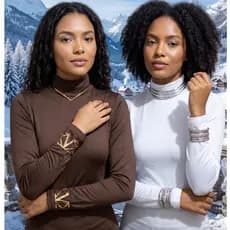 kits 2 Blusa Básica Feminina tipo segunda pele cacharrel casual Segunda Pele Gola Alta Ideal para o Frio Gola Alta Manga