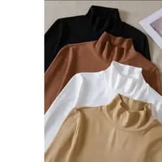 blusa feminino kits4 pcs segunda pele cacharrel gola alta suplex dia dia