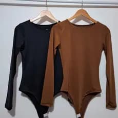 kit 2 body feminino manga longa  inverno casual body basico feminino moda casual confortavel body versatil body  com ela