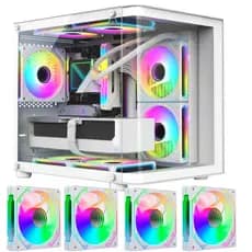 Gabinete Gamer Frontal em Vidro Curvado c/ 4 Fans RGB GB1799