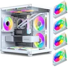 Gabinete Gamer  Aquário em Vidro Com 4 Fans RGB GB1797