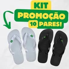 KIT 10 pares Chinelos de dedo bandeirinha para adulto crianças atacado revenda!