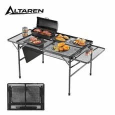 Mesa Dobrável Alumínio 90x60cm Vira Maleta Com Alça Portátil Preto