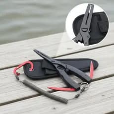 Alicate de Pescaria de Bico Multifunção 21cm Super Reforçado com Bainha e fio segurança