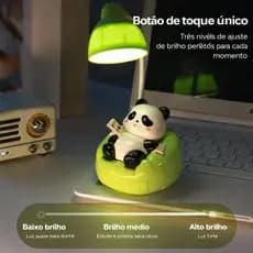Luminária Abajur Retrô USB Recarregável Mesa Quarto Sala 3 cores Decoração LED Estudo infantil