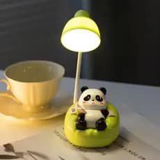 Luminária Mesa Abajur Quarto Articulável Panda Recarregavel Led USB Estudo Quarto Mesa Infantil Crianças