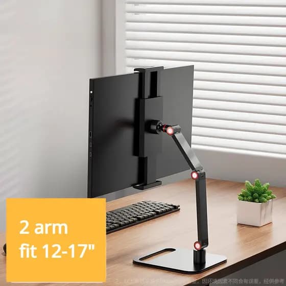 Monitor portátil Desk Holder - Suporte de metal - Expansível - Vertical - Tela de Expansão 16"