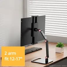 Monitor portátil Desk Holder - Suporte de metal - Expansível - Vertical - Tela de Expansão 16"