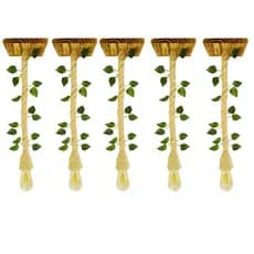 Kit 5 Pendente Corda Retro Vintage Rústico Decorativo E27 1M