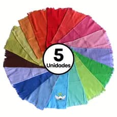 Kit 5 Toalha Social De Boca Com Franja Para Bordar Escolar