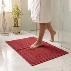 Kit 5 Toalha de Piso Luxo Antiderrapante Pézinho Tapete para Banheiro Premium 100% Algodão