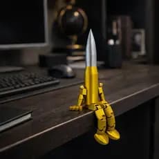 Estatueta Articulada Bala de Fuzil Decorativa Geek Colecionável