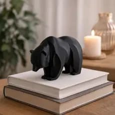 Estatueta Urso Decorativo Minimalista