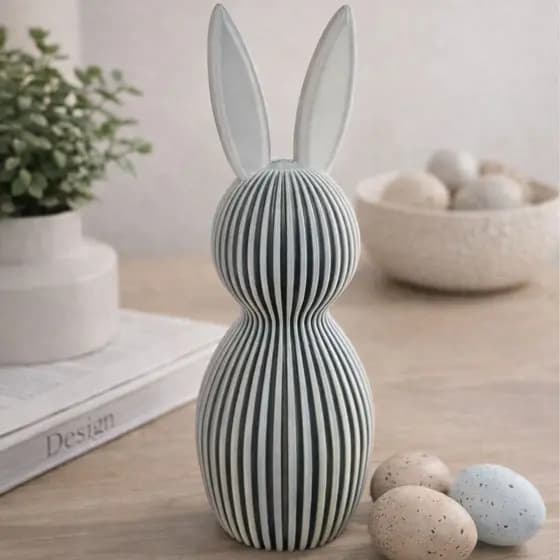 Coelho da Páscoa Decorativo Moderno Escultura Minimalista