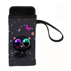 Capinha Protetora Tecido Espumado Para Celular Infantil Estampa Gatinho Fofo