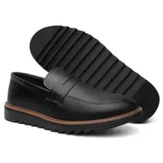 Sapato Social Mocassim Masculino Oxford Solado Tratorado Confortavel
