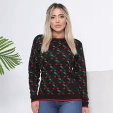 Blusa Feminina com detalhes Cereja