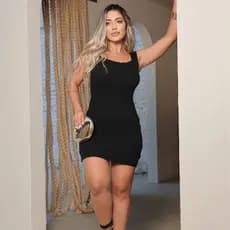 Vestido Canelado Modela o Corpo Ideal para o Dia a Dia