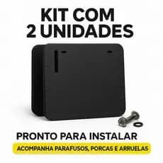 Kit 2 Suporte Placa Moto Universal Padrao Mercosul Com Parafusos E Porcas Instalaçao Sem Lacre