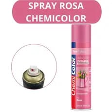 Tinta Spray Rosa Chemicolor Uso Geral 400ml Secagem Rapida Metal Madeira Ferro MDF