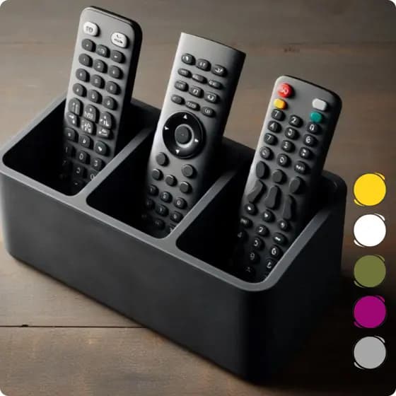 Organizador Suporte Porta Controle Remoto Com 3 Divisórias TV Ar Condicionado