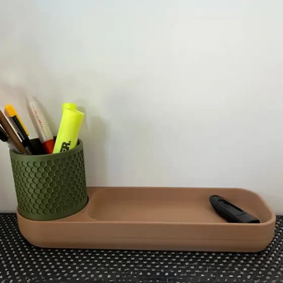 Organizador de Mesa Kit Porta Caneta para Escritório Recepção Sala de Estar Moderna