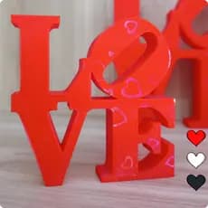 Placa Decorativa LOVE - Decoração Moderna Minimalista
