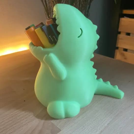 Porta Lápis Dinossauro T-Rex – Organizador de Mesa Criativo – Porta Canetas Divertido