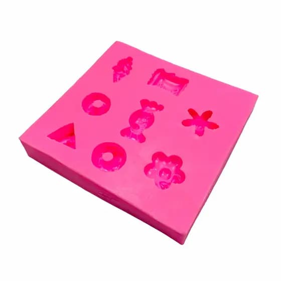 MOLDE DE SILICONE DOCES 2 - Comp: 8 / Alt: 8,5 / Larg: 1,6 cm