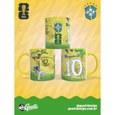 Caneca Premium Super Branca Personalizada Tema Copa 2026  325ml
