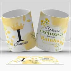 Caneca Premium Super Branca Personalizada Minha Rainha  325ml Opção de colocar seu Nome