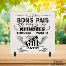 Azulejo personalizado Pai time do coração com suporte